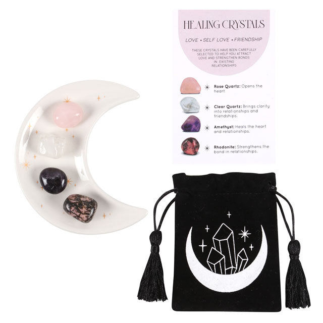 Healing Crystal Moon Trinket Set Luna &amp; Soul Australia
