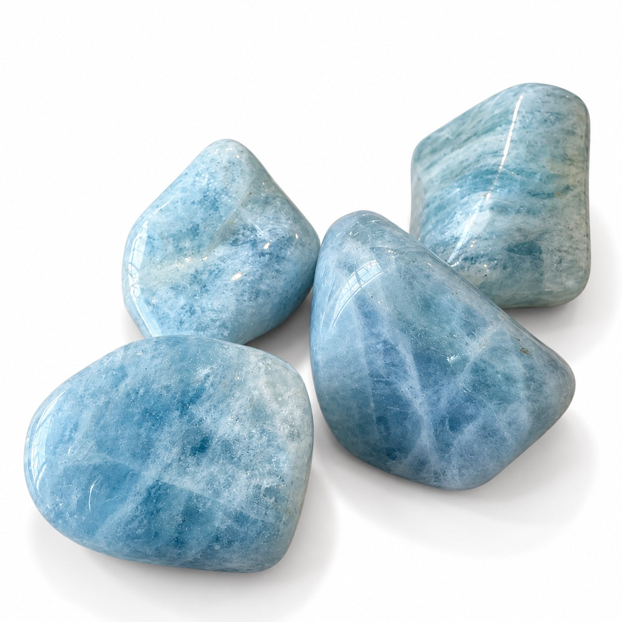 Aquamarine crystal stone.