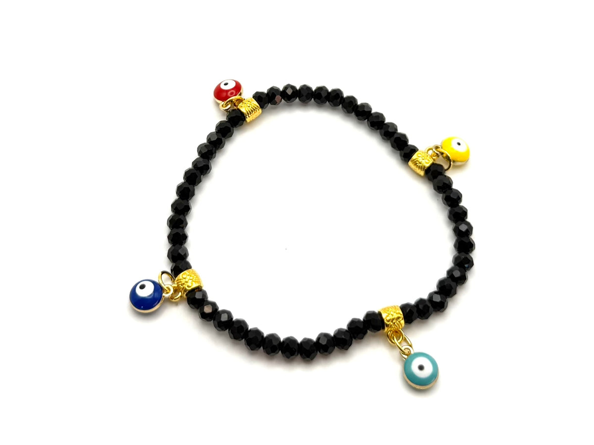 Beaded Crystal Mati Evil Eye Bracelet