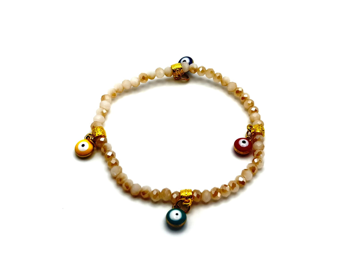 Beaded Crystal Mati Evil Eye Bracelet