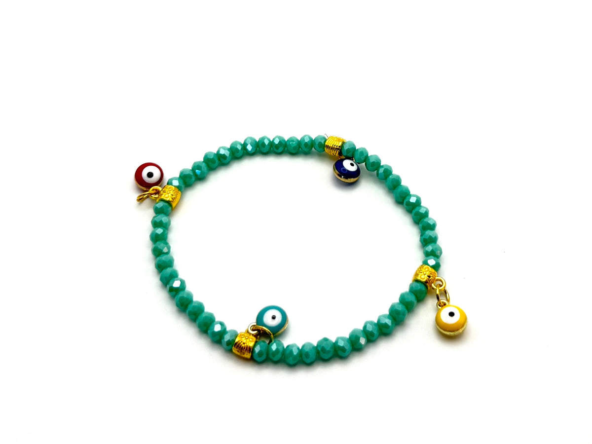 Beaded Crystal Mati Evil Eye Bracelet