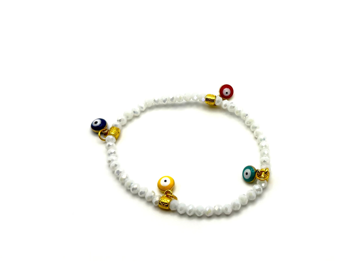 Beaded Crystal Mati Evil Eye Bracelet