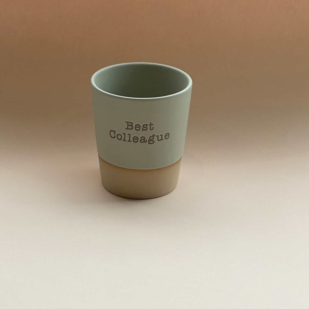 Hand glazed best colleague  mug with natural finish and unique glaze effect