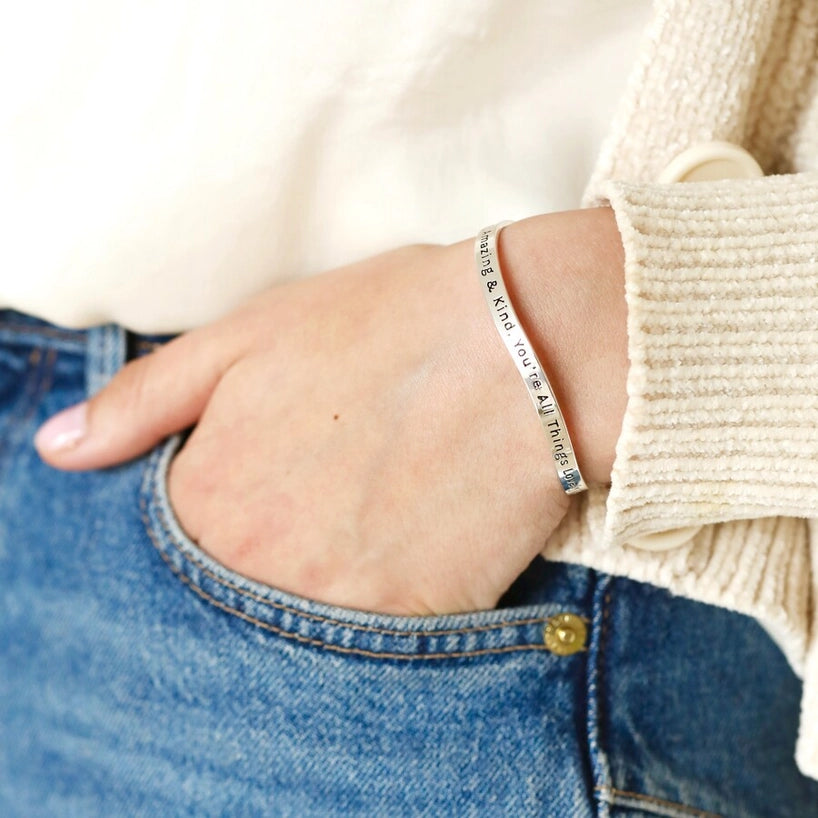 Affirmation Bangle | Silver