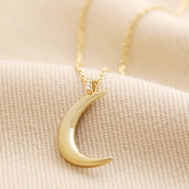 Large Crescent Moon Necklace  Luna & Soul Australia 