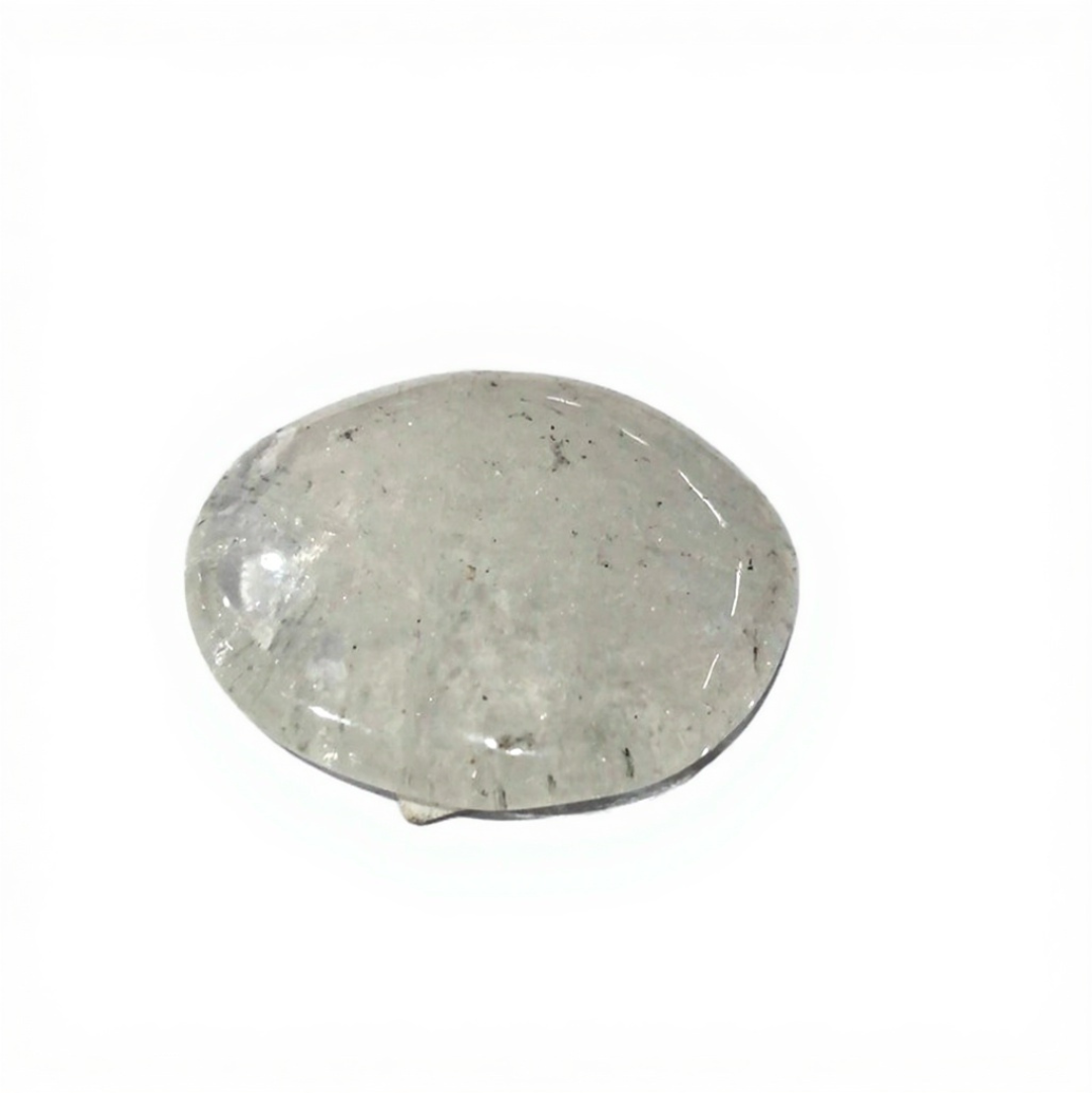Clear Quartz worry stone crystal for clarity, focus and energy healing