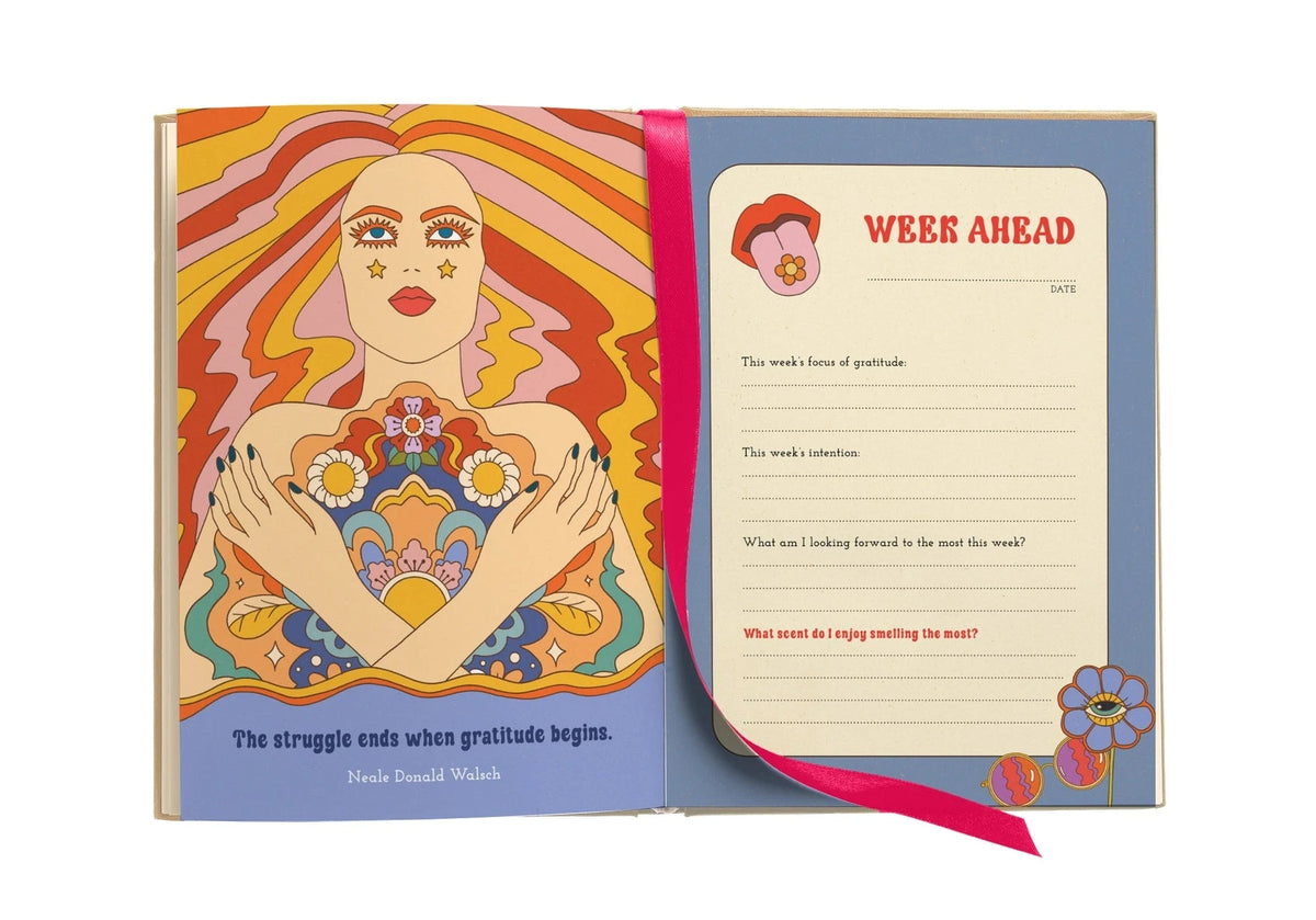 Daily Gratitude Journal inside with guided daily prompts for gratitude reflection mindfulness