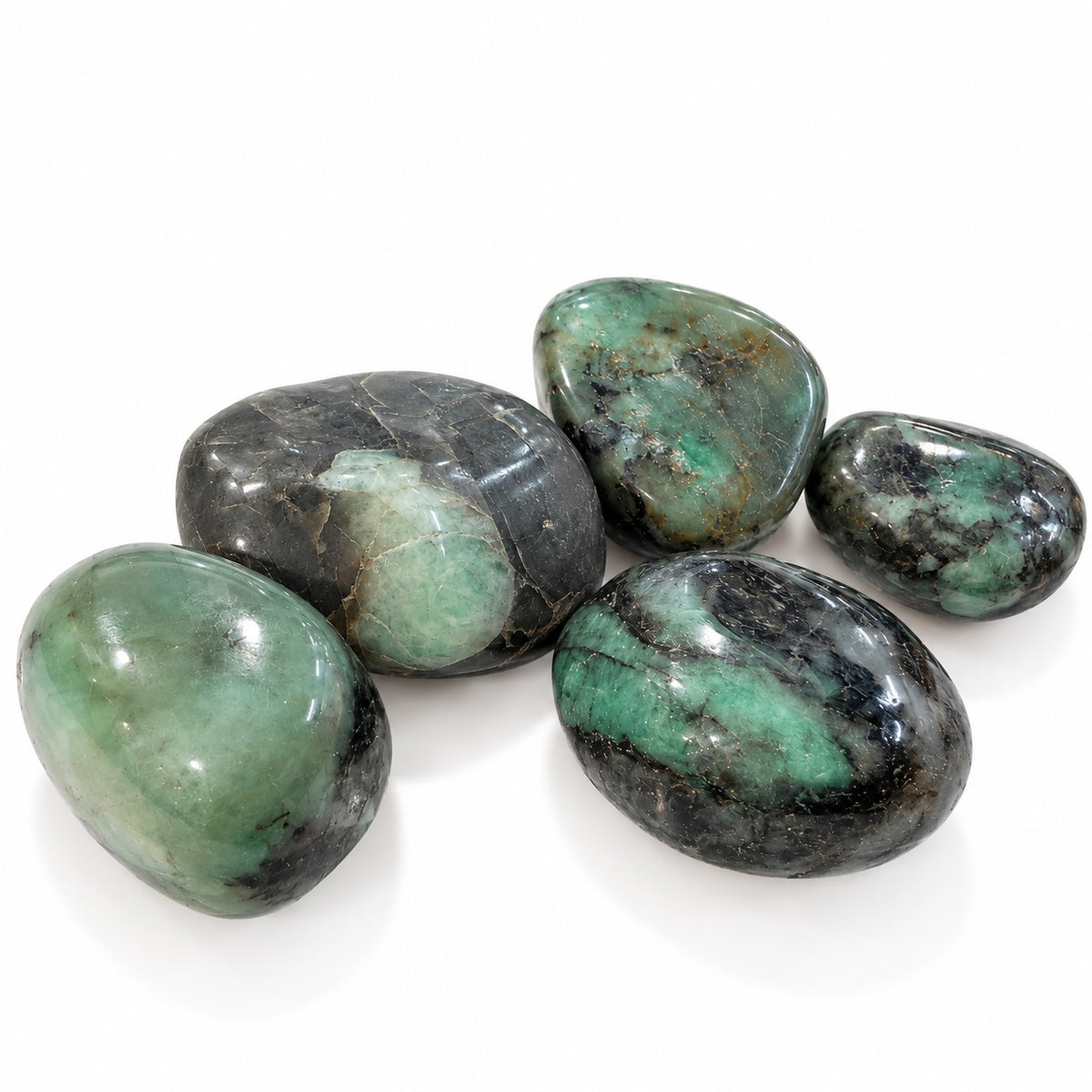 Emerald tumble stone.