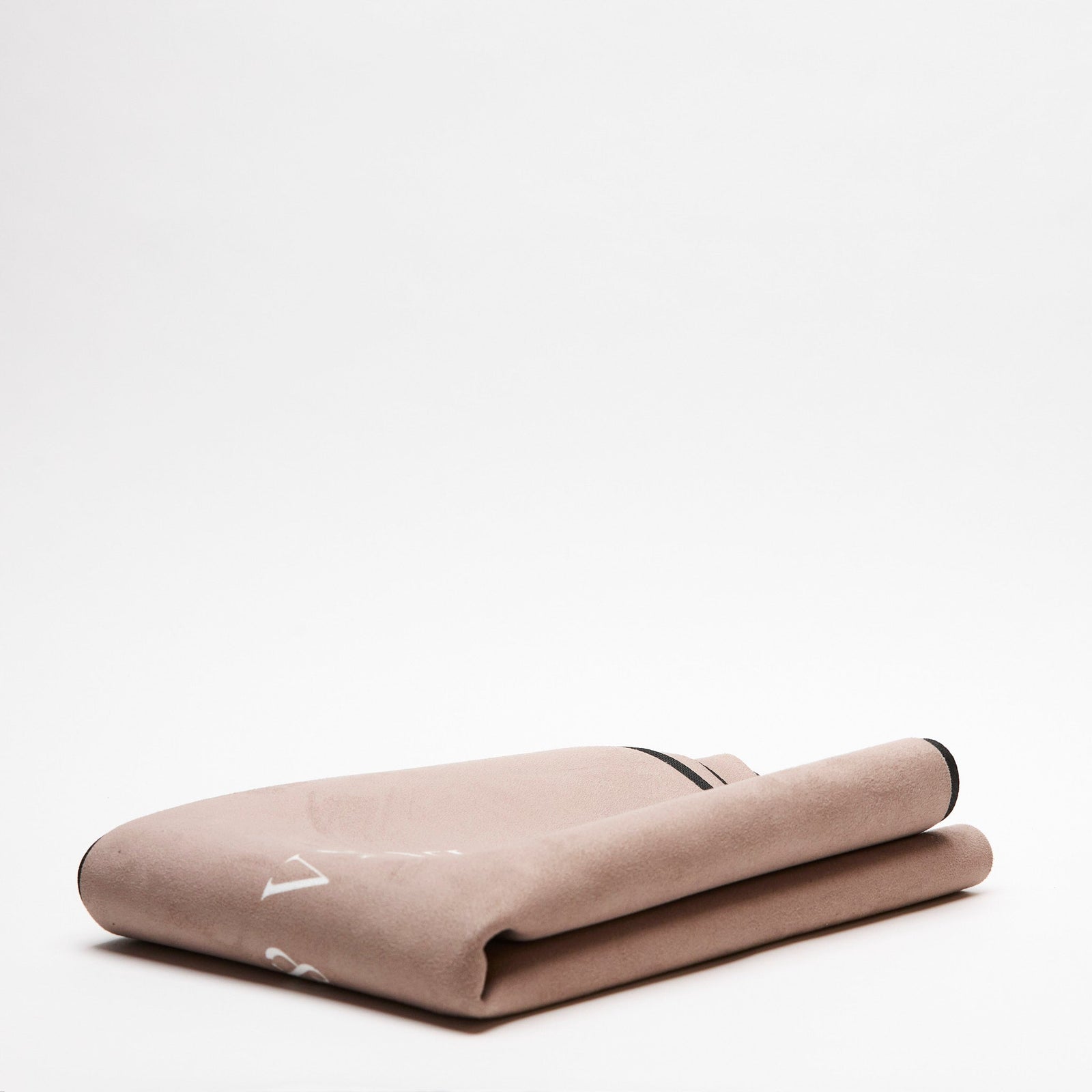 Foldable eco friendly travel yoga mat made from recycled tree rubber with vegan suede surface