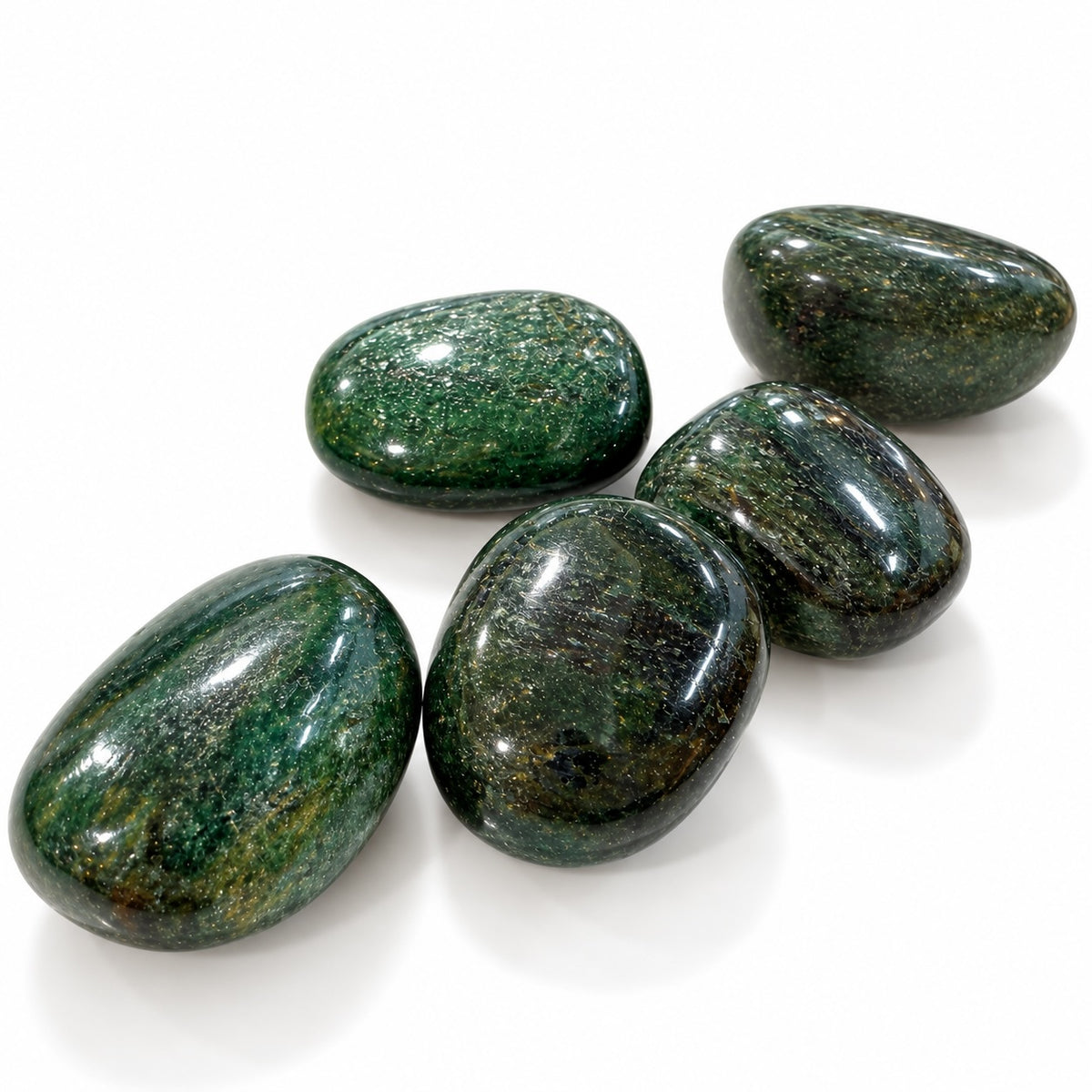 Fuchsite tumble stone.