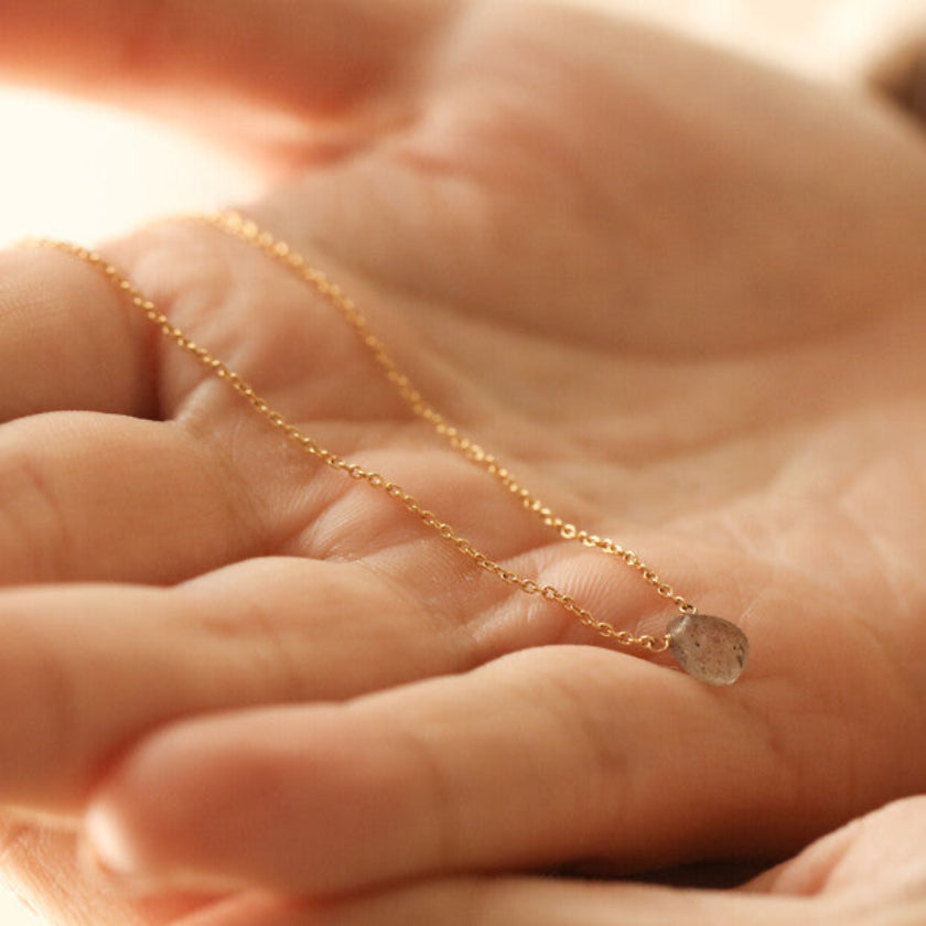 Labradorite  crystal necklace 
