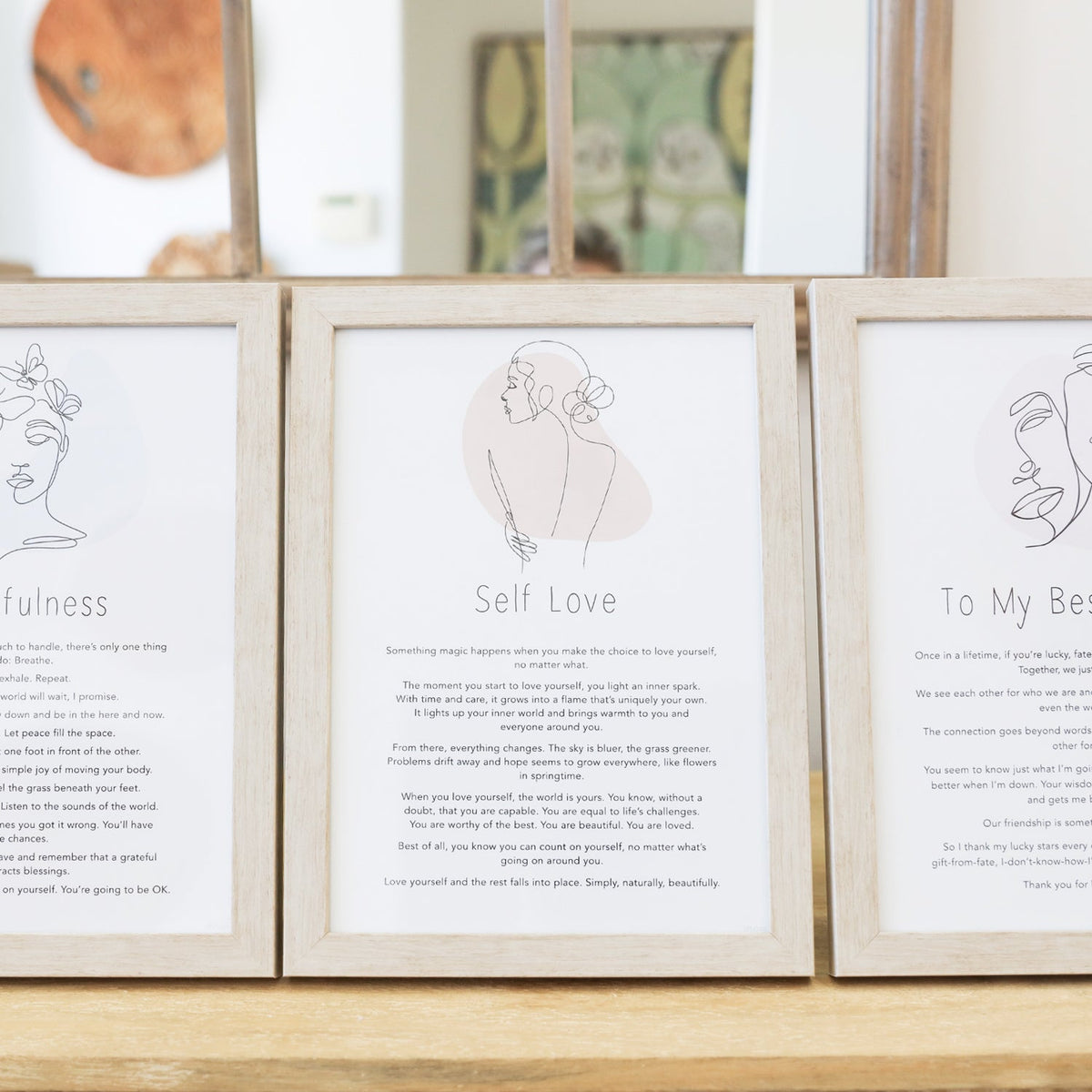 Words Self Love Wall Art