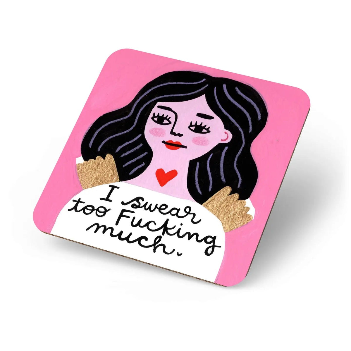 Grumpy angel coaster with funny swear message and pink background
Shopify tags coaster, grumpy angel, funny coaster, novelty gift, swear word gift, rude gifts, coffee coaster, mug accessory, gift for friends, home decor
