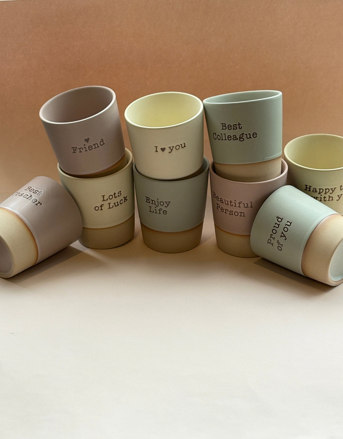 ceramic mug with natural finish and unique glaze effect