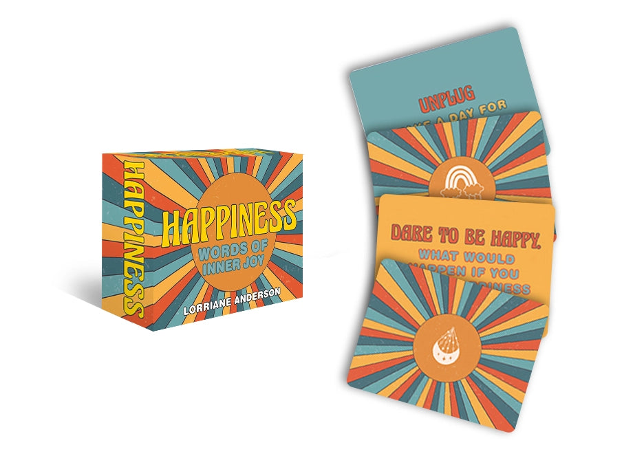 Happiness Words of Inner Joy deck cards displayed