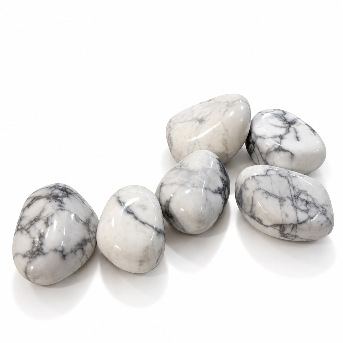 Howlite tumble stone.