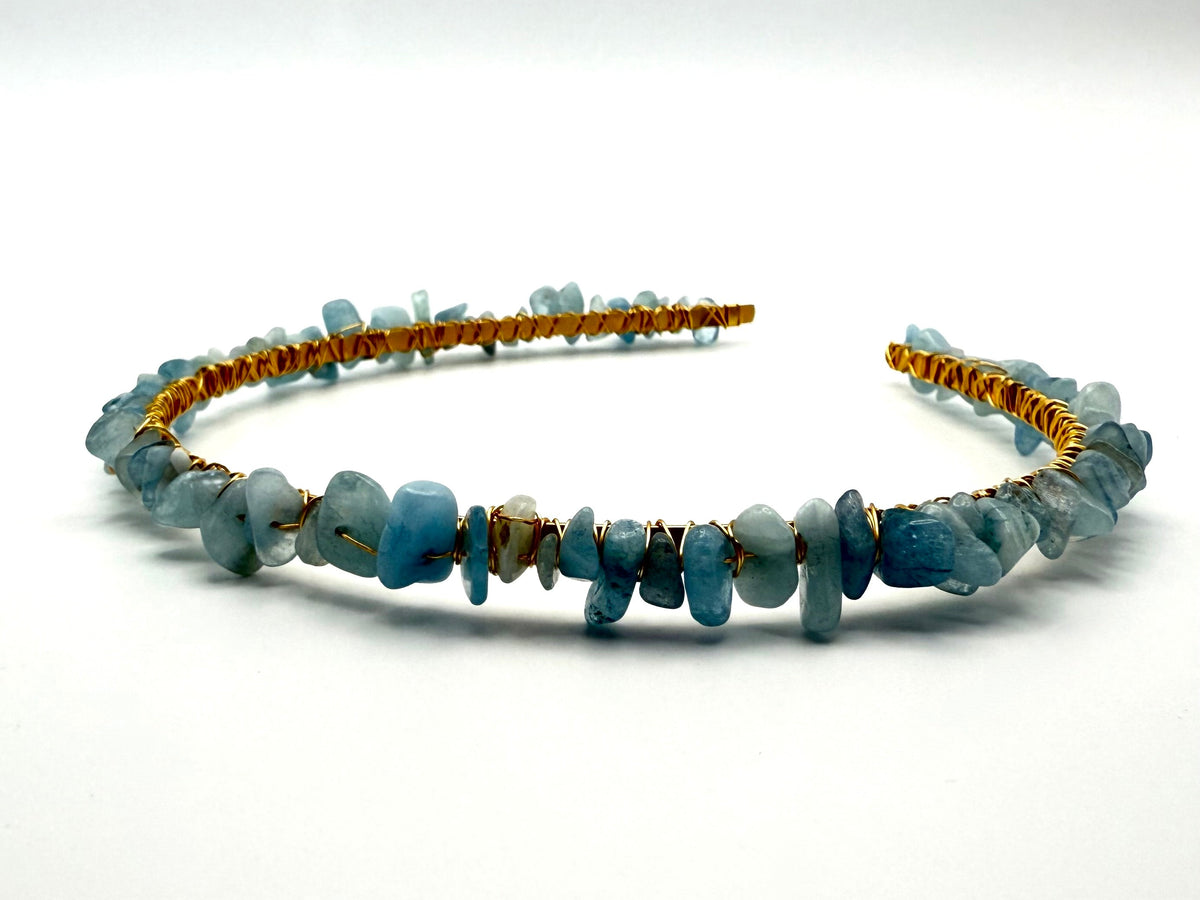 Aquamarine Crystal Hairband