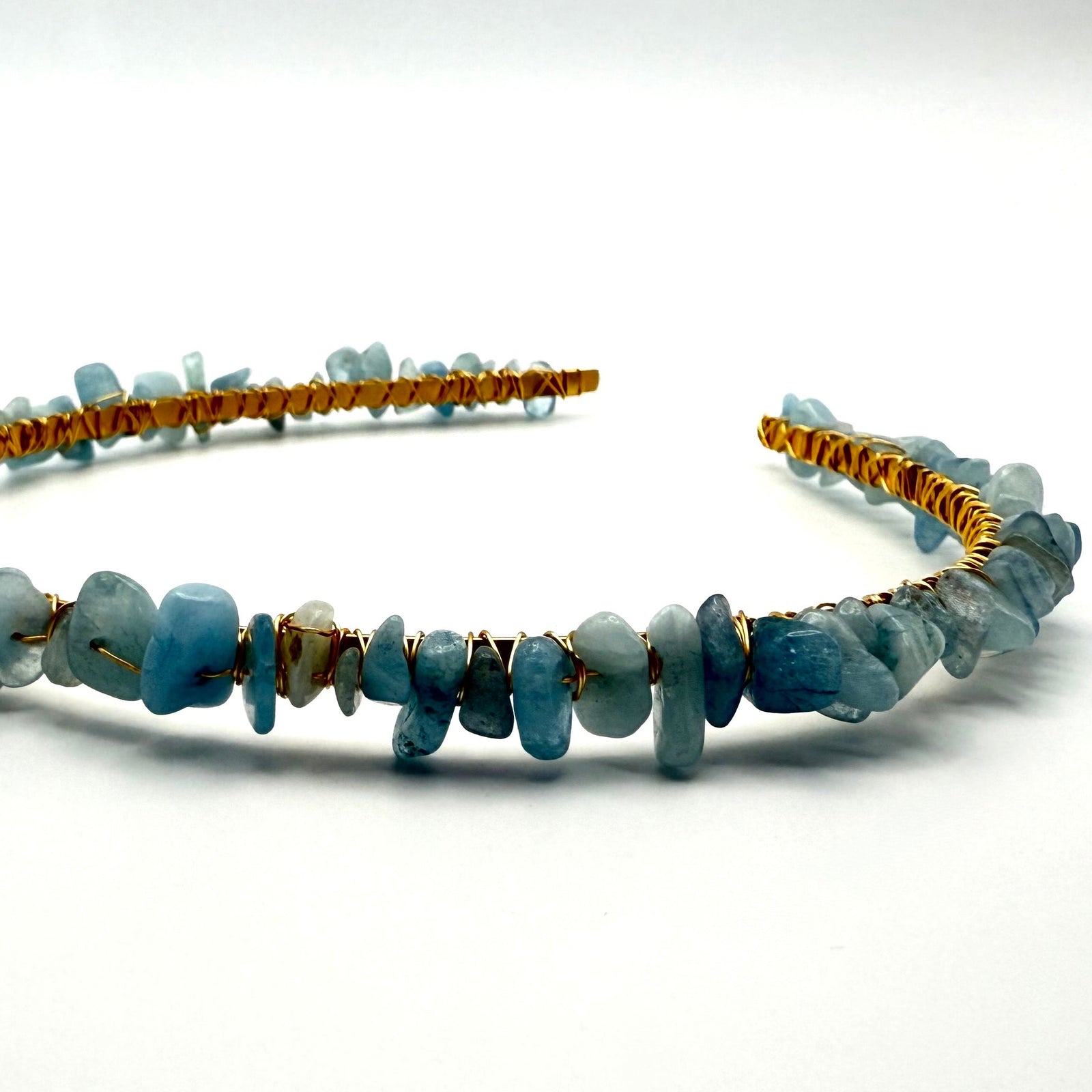 Aquamarine Crystal Hairband