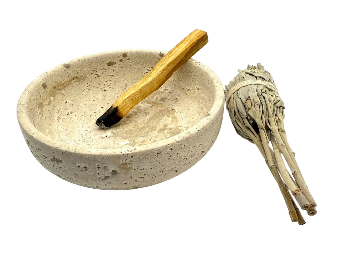 Travertine Smudge Bowl Ritual