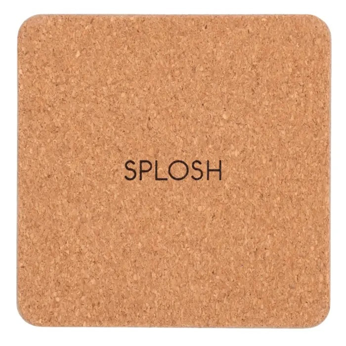 Back of My Sister Has a Pretty Awesome Sister coaster showing natural non-slip cork backing.