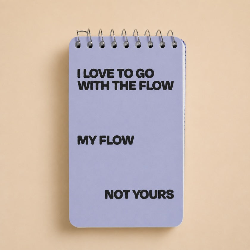 Luna & Soul Go With the Flow Notebook spiral pocket notebook.