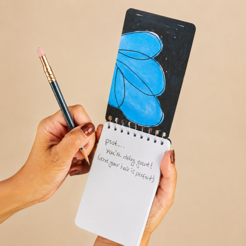 Luna and Soul, Blue Q Gratitude &amp; Shit Notebook.