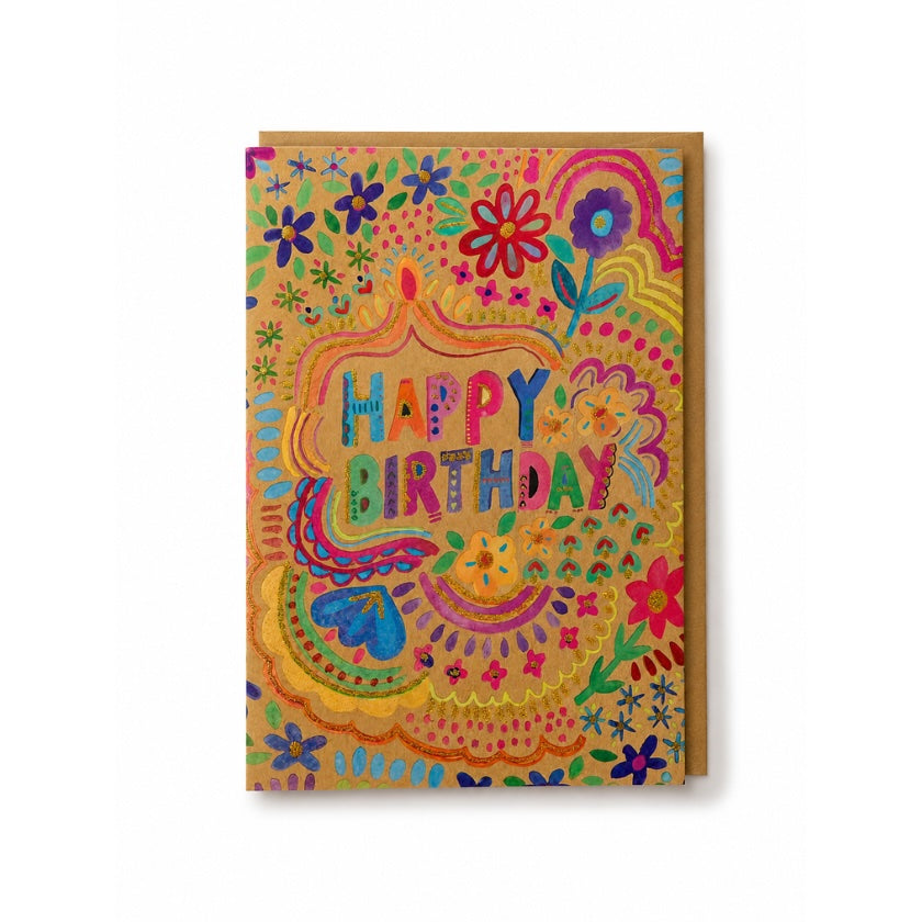 Luna and Soul Happy Birthday Greeting Card greeting card front