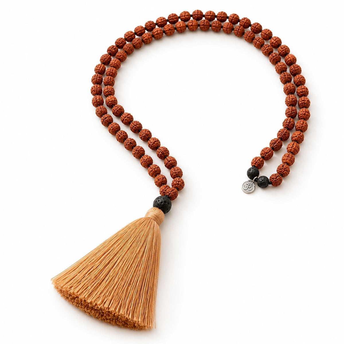 I am Grounded 108 Mala Rudraksha Bead Necklace.
