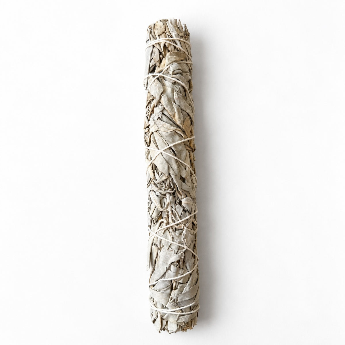 Large California white sage smudge stick approximately 22 cm long.