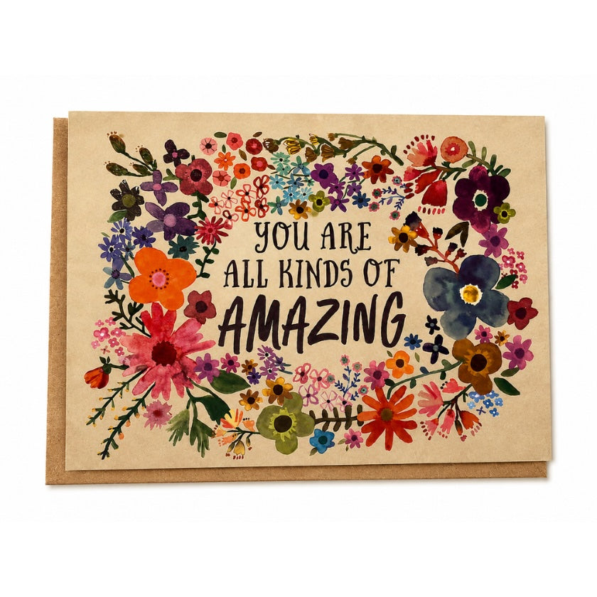 Luna and Soul You Are All Kinds of Amazing Greeting Card greeting card front