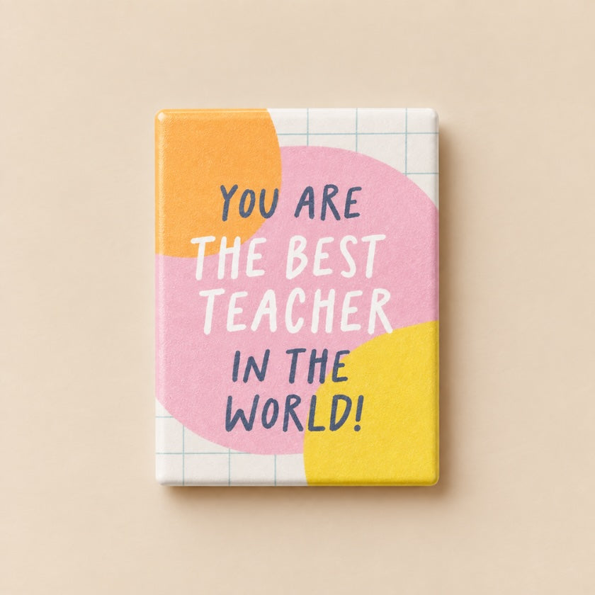 You Are the Best Teacher in the World ceramic teacher magnet