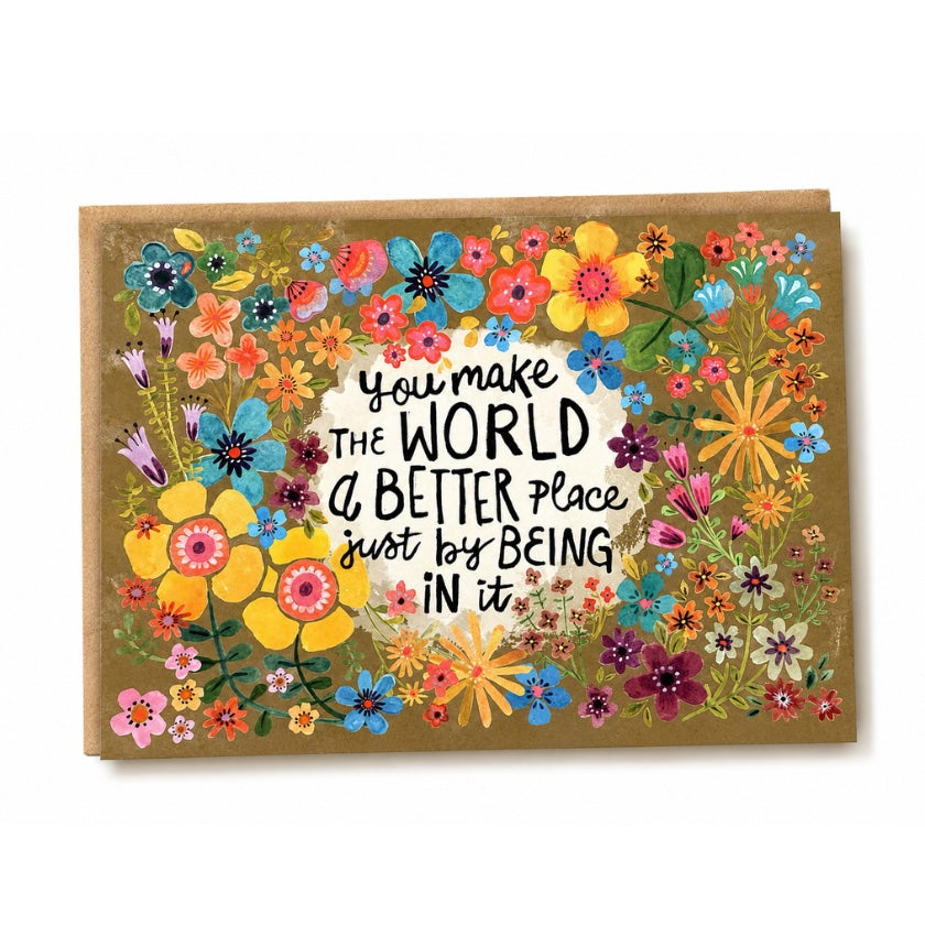 Luna and Soul Make The World A Better Place Greeting Card greeting card front