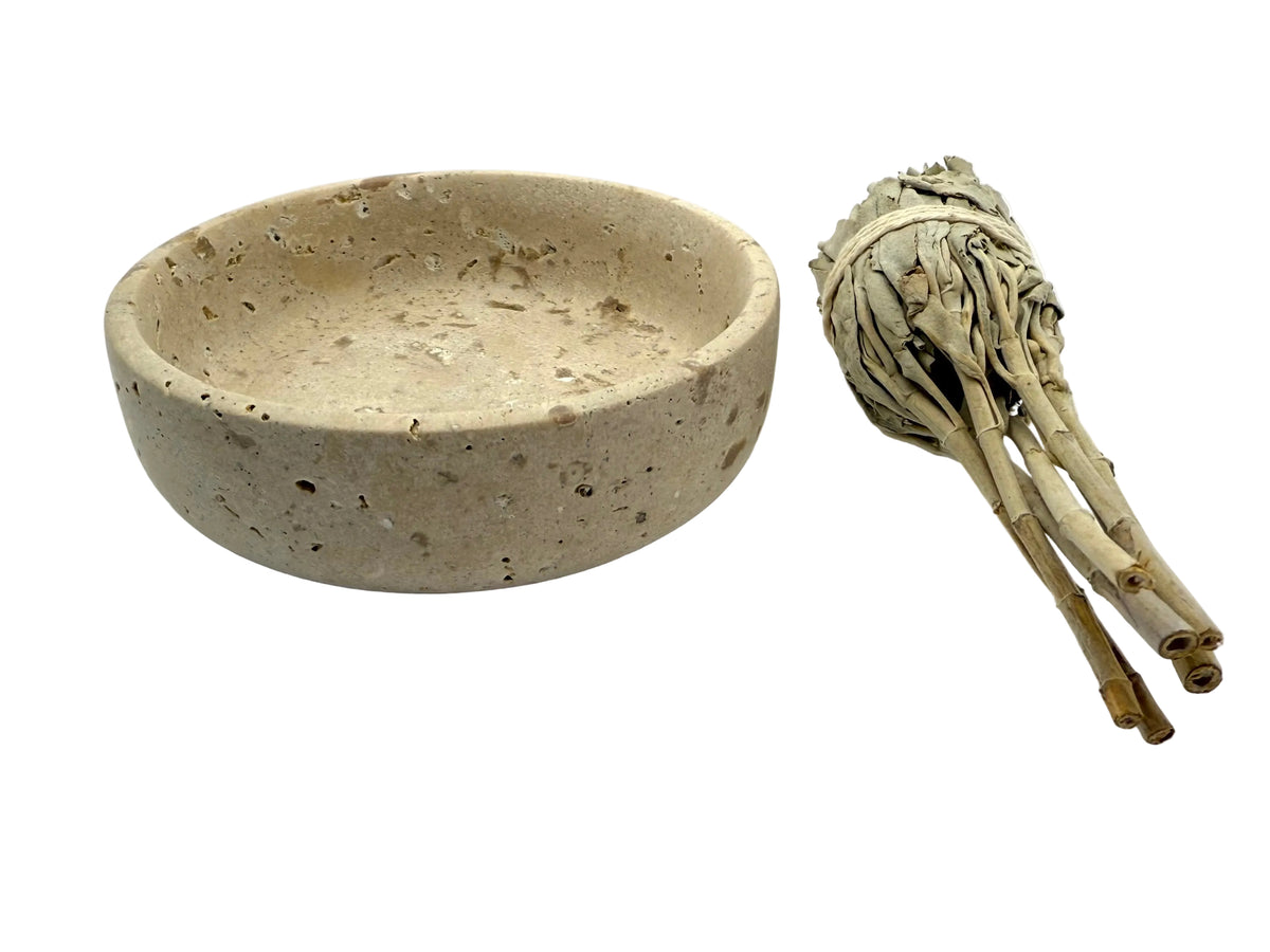 Travertine Smudge Bowl Ritual
