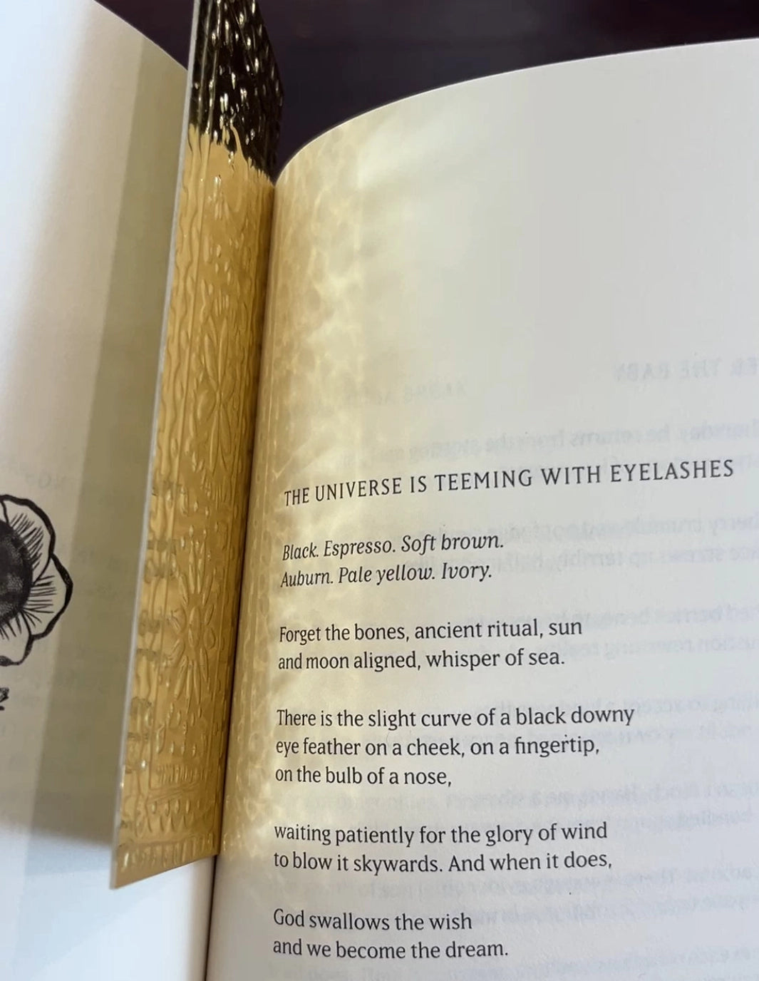 Gold embossed bookmark for readers and journal lovers