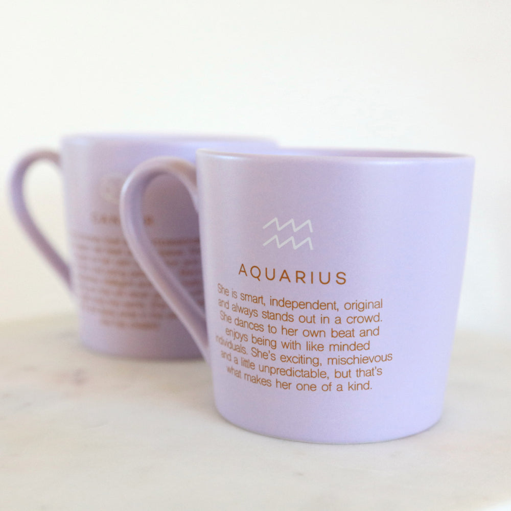 Aquarius Zodiac Mug | Luna &amp; Soul Australia