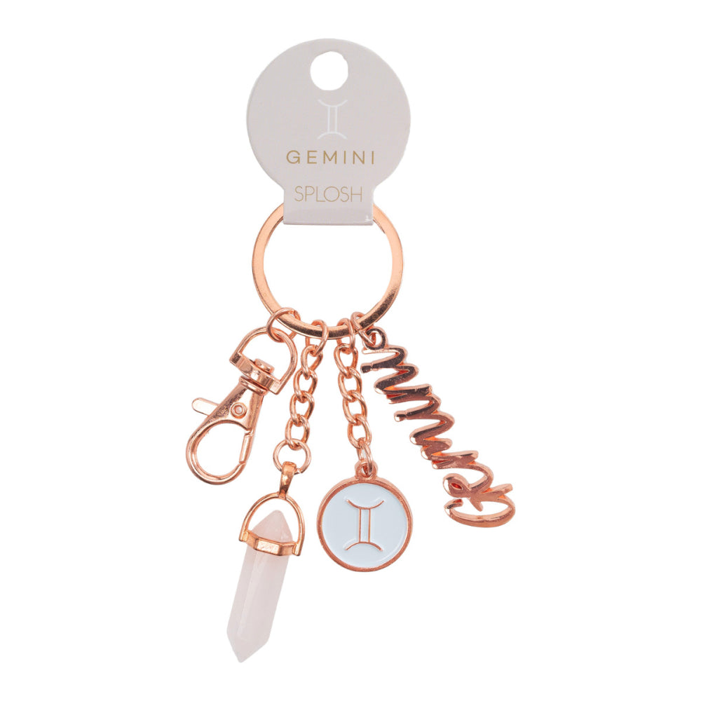 Gemini Keyring _ Zodiac Keychain_ Luna & Soul
