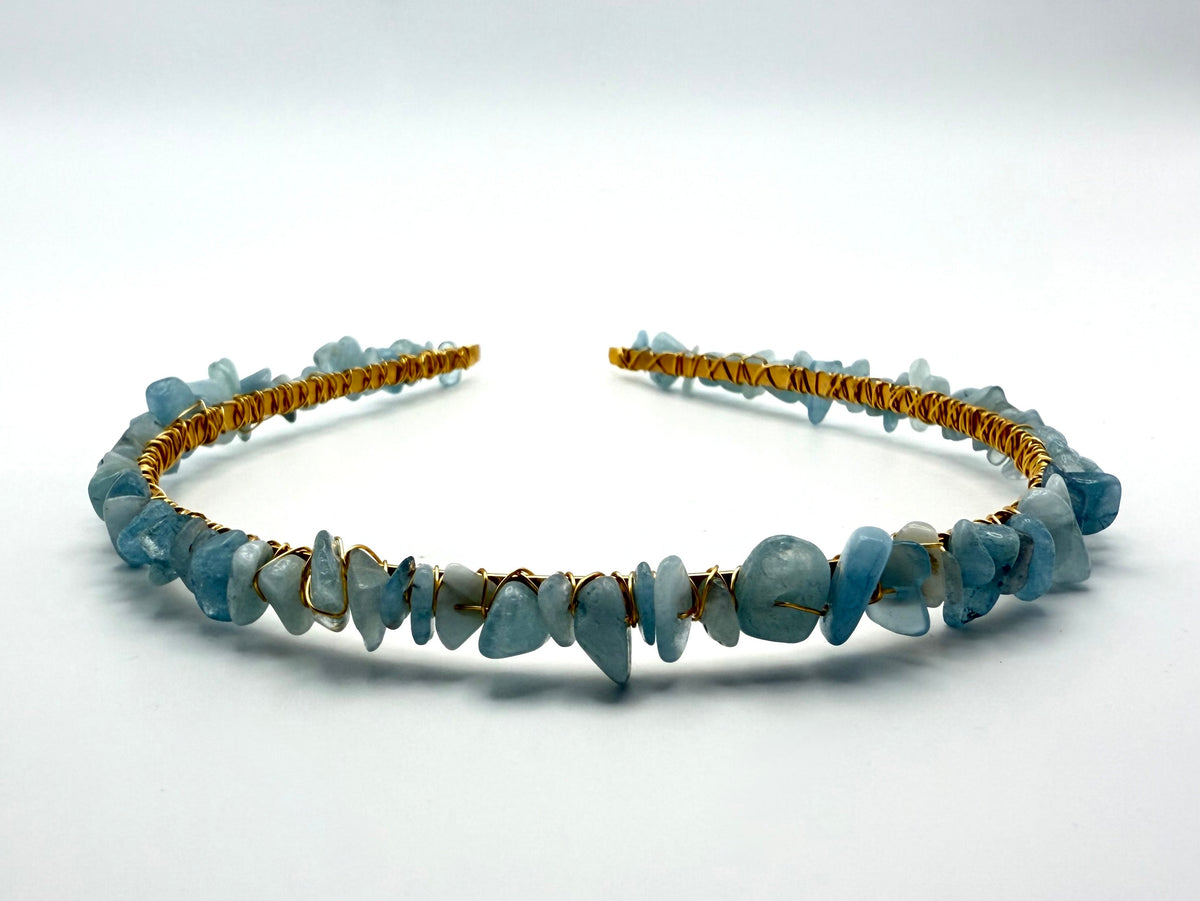 Aquamarine Crystal Hairband