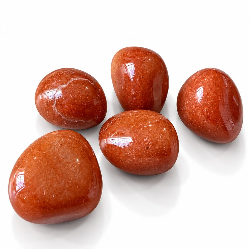 Red Aventurine crystal stone with earthy reddish colouring.