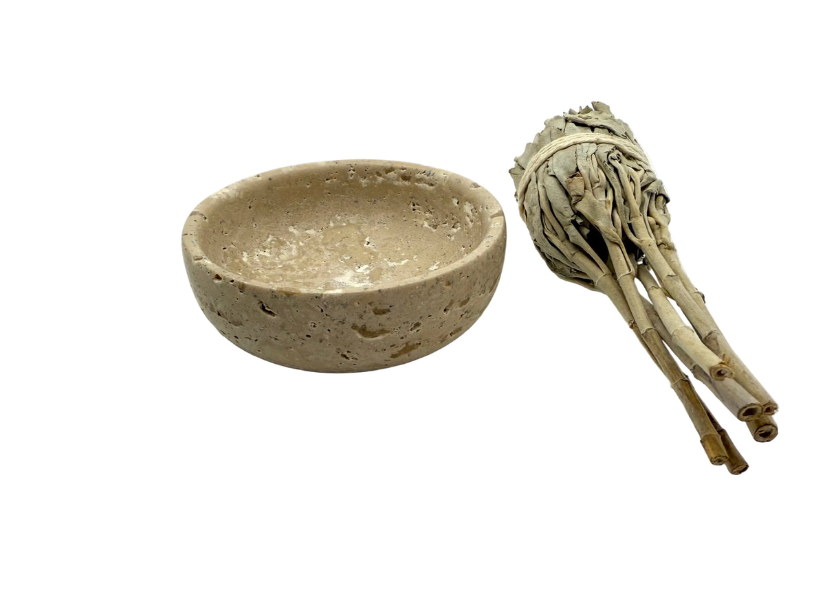 Travertine Smudge Bowl Ritual