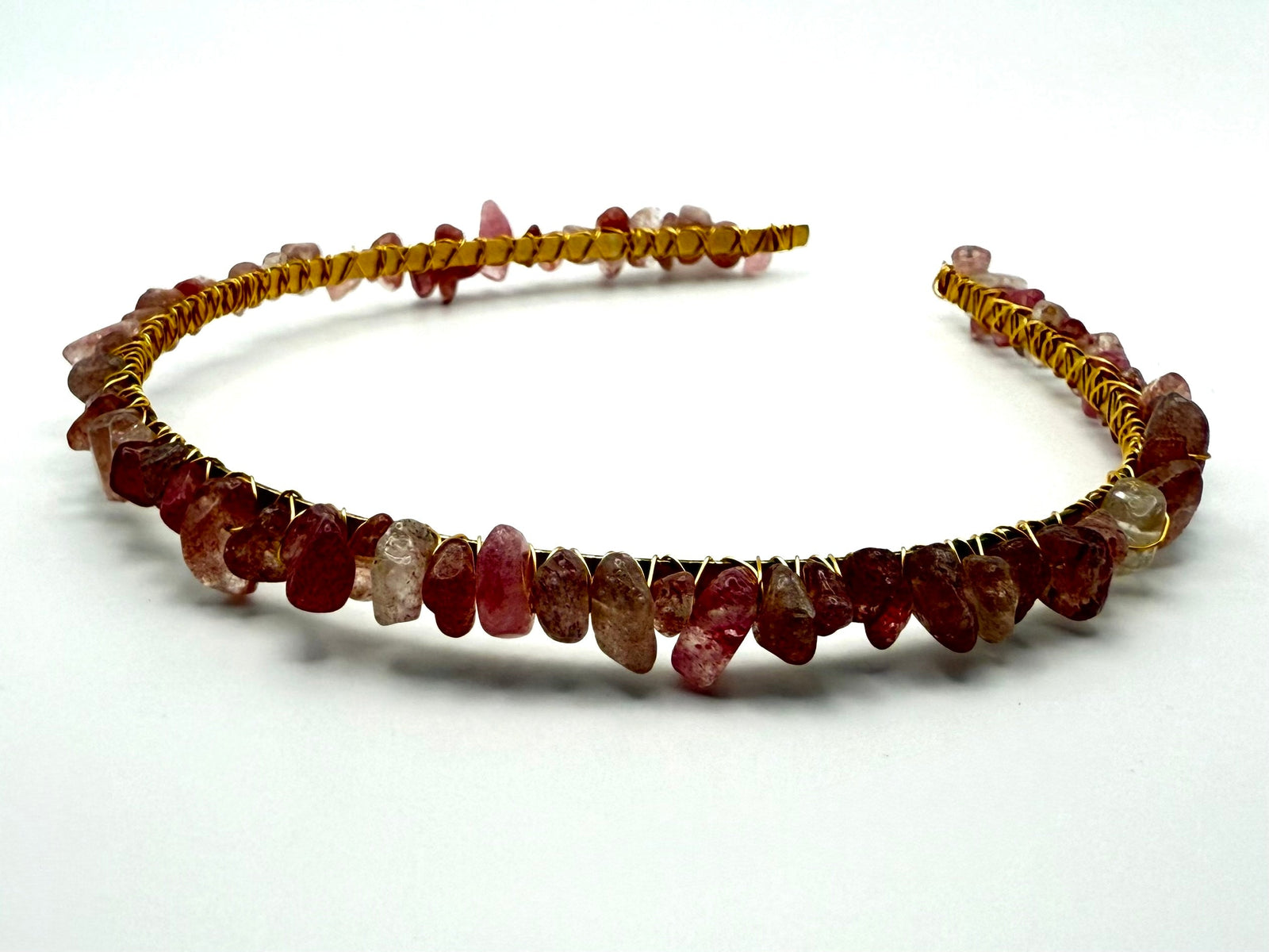Strawberry Quartz Crystal Hairband