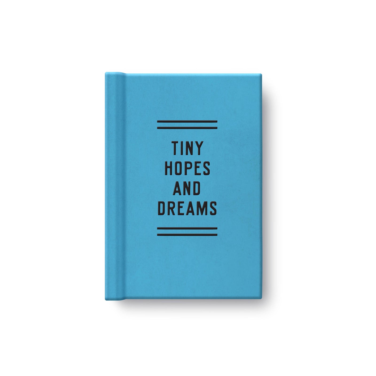 Tiny pocket-sized diary with gilded pages on a neutral background
