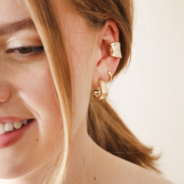 Wide Ear Cuff Gold Yoga Jewellery  Luna &amp; Soul Australia
