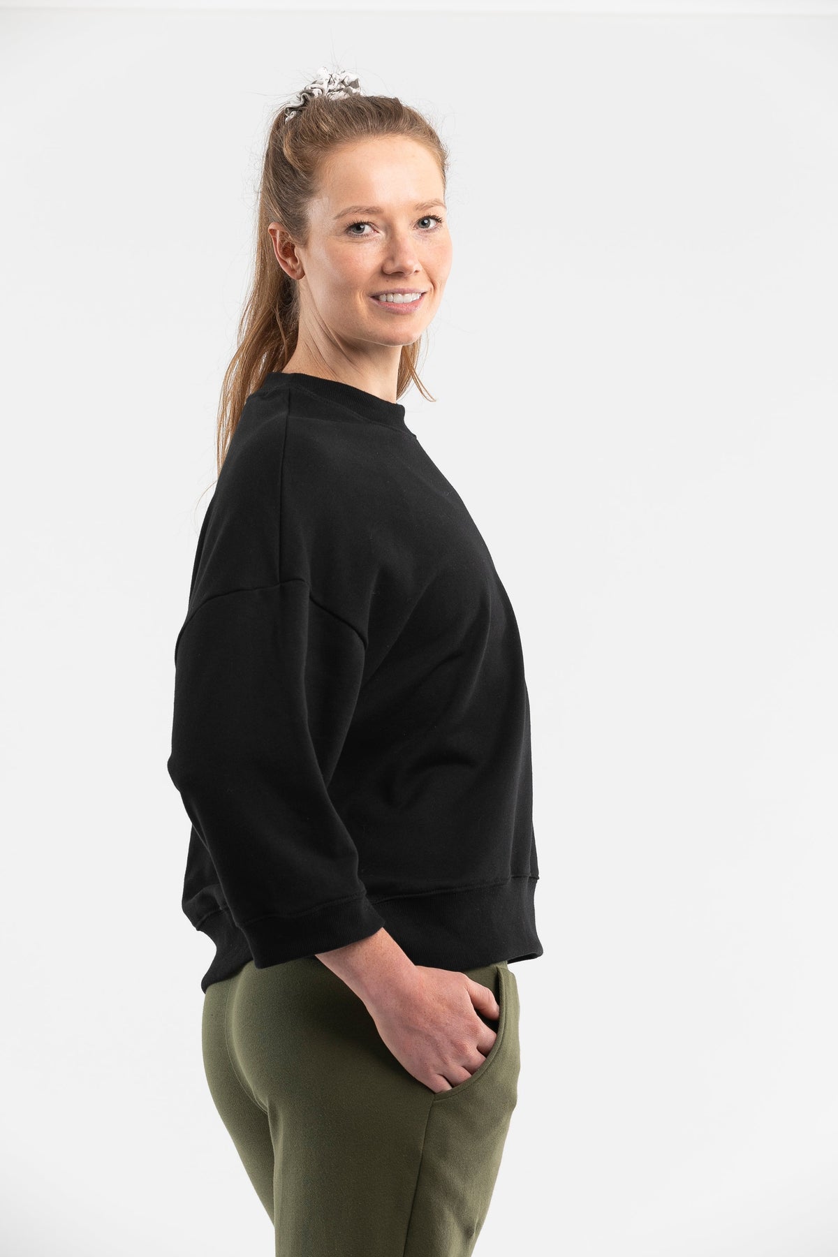 Women’s Organic Cotton Jumpers and Sweaters in Black made in  Australia