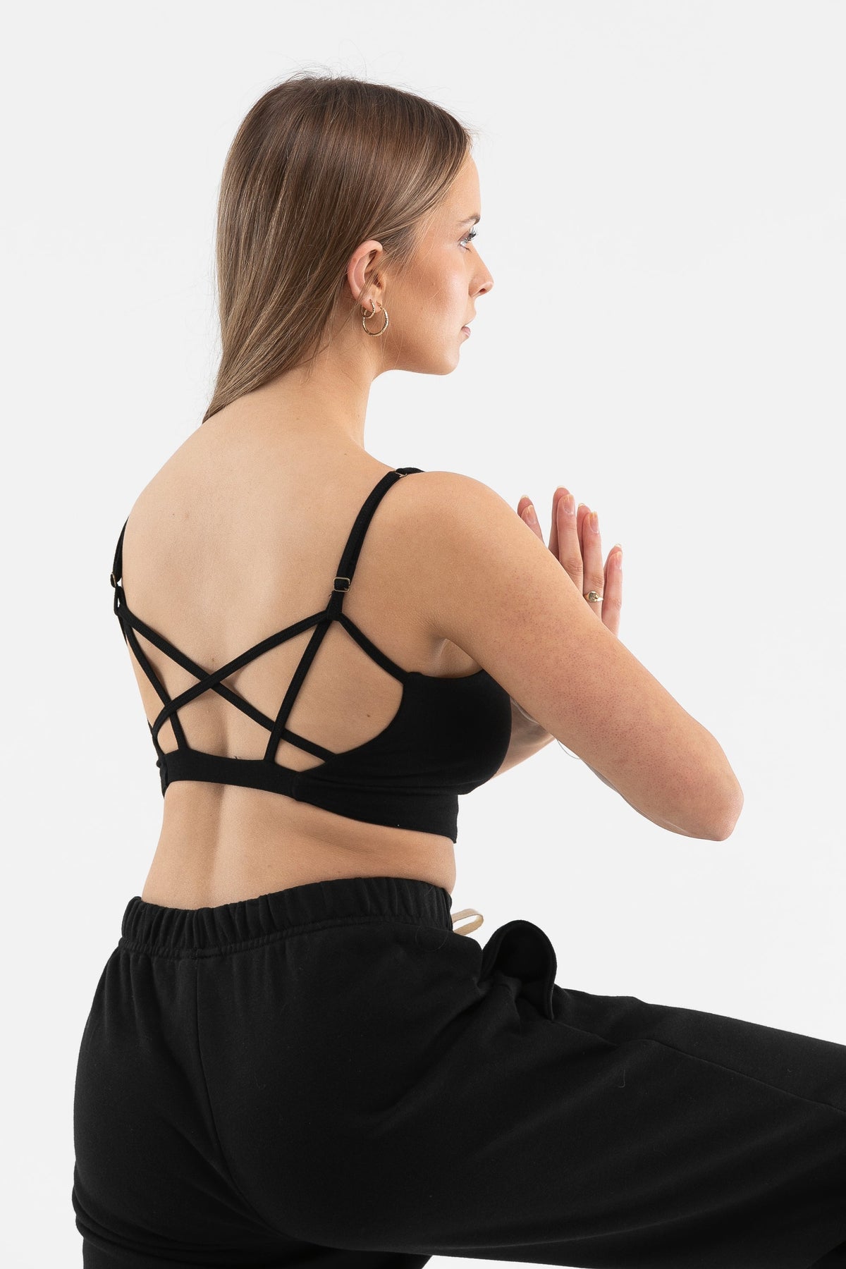 Australian Yoga Clothing Black zig zag bra_Luna &amp; Soul