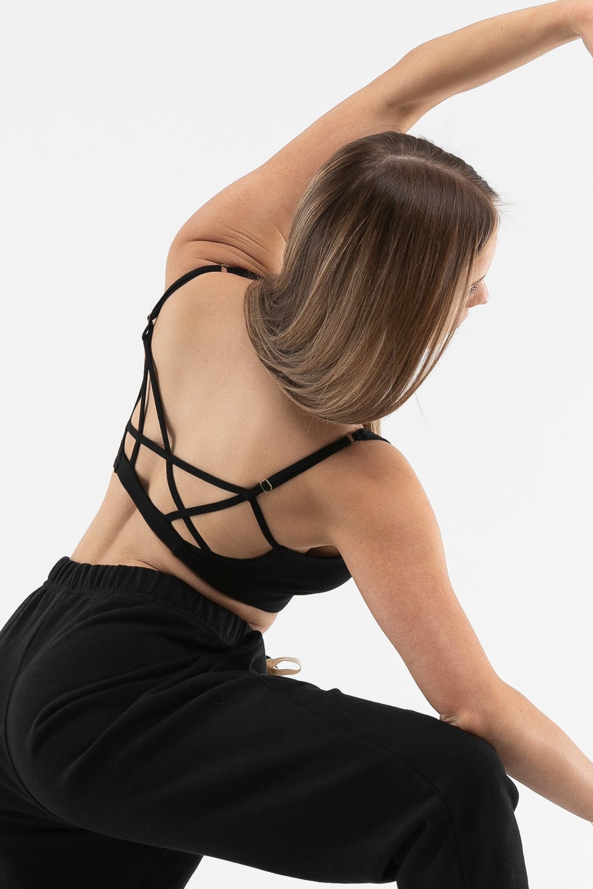 Australian Yoga Clothing Black zig zag bra_Luna &amp; Soul