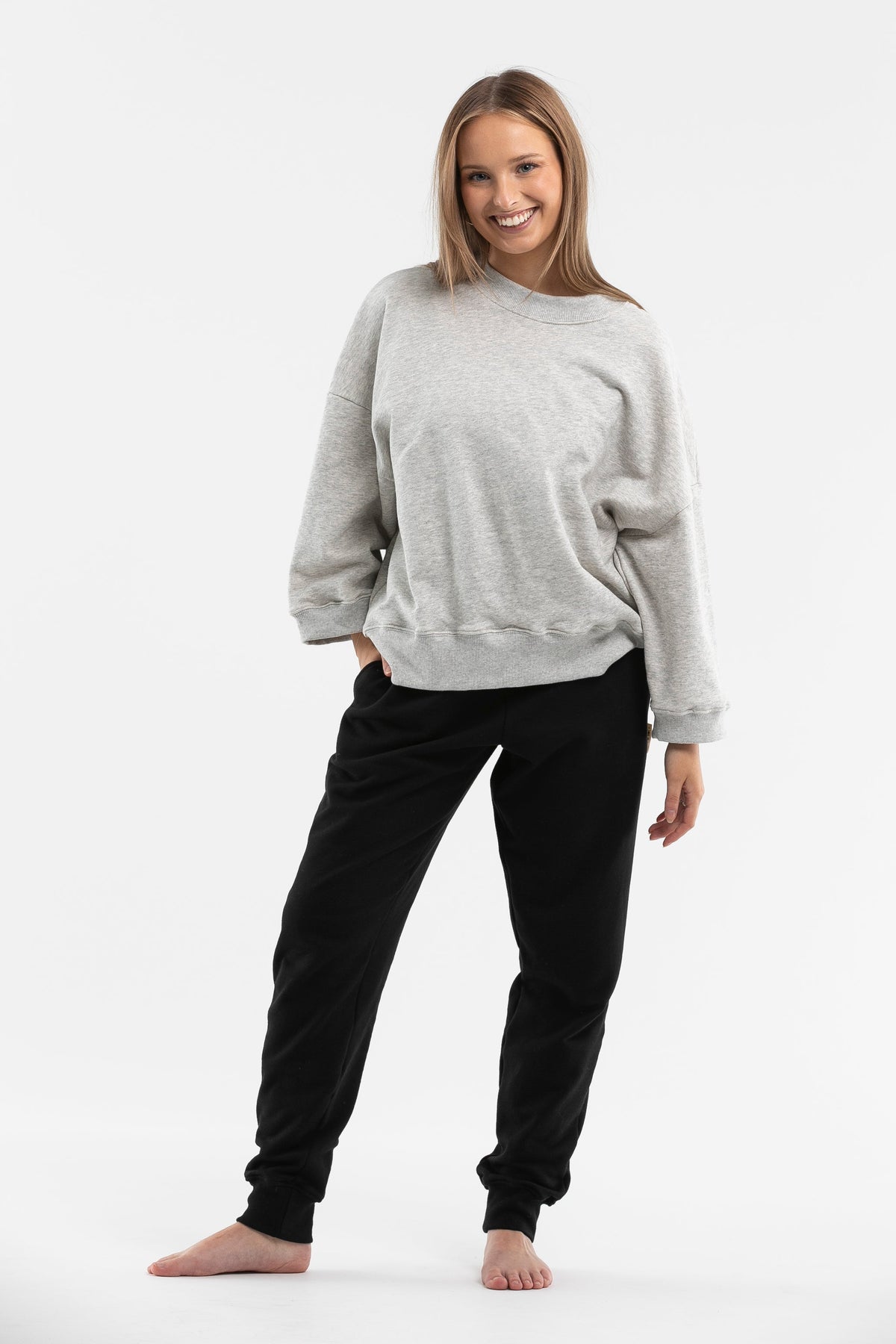 Women’s Organic Cotton Jumpers and Sweaters in Grey Luna &amp; Soul Australia