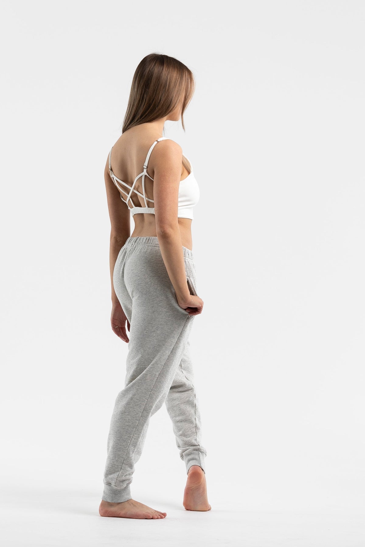 Tapered Sustainable Yoga Pants | Grey Made in Australia Luna &amp; Soul