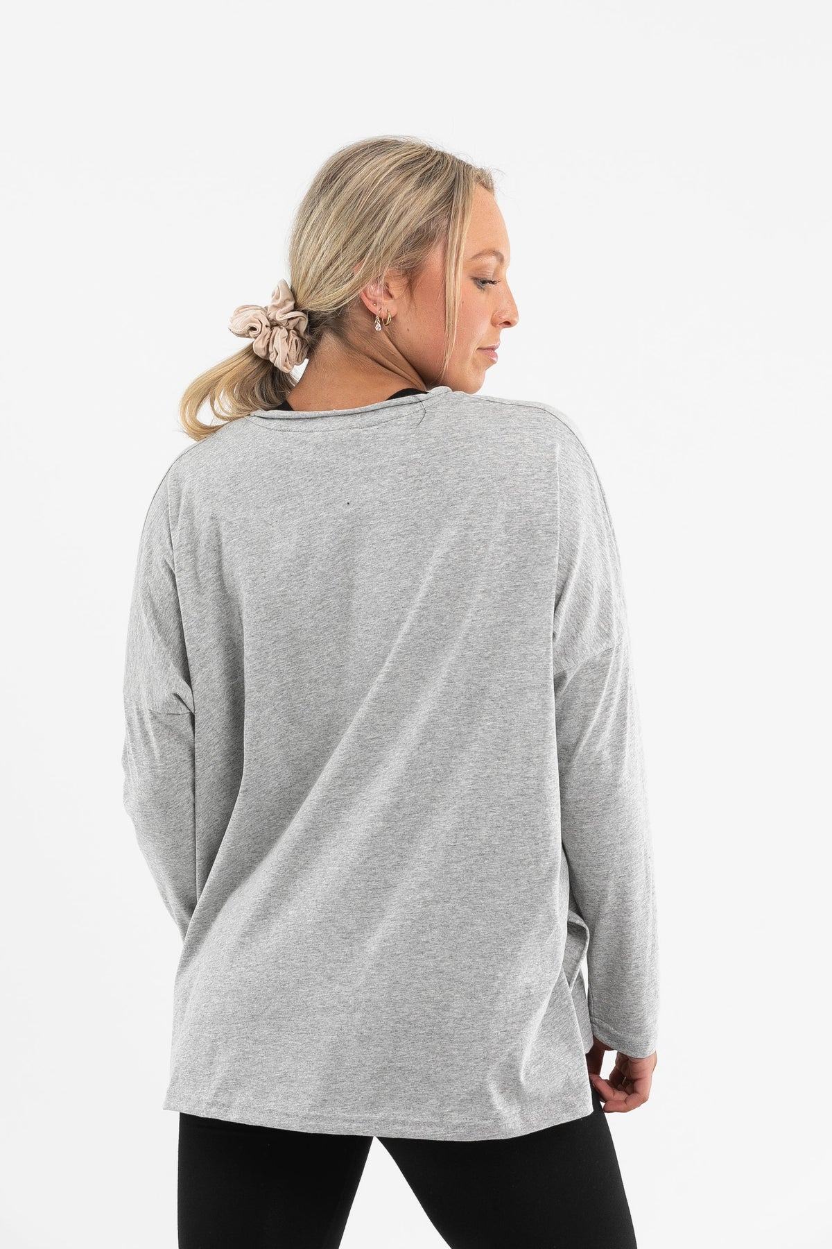 Women&#39;s Organic Cotton Long Sleeve Tops and  Shirts  in Grey Luna &amp; Soul Australia