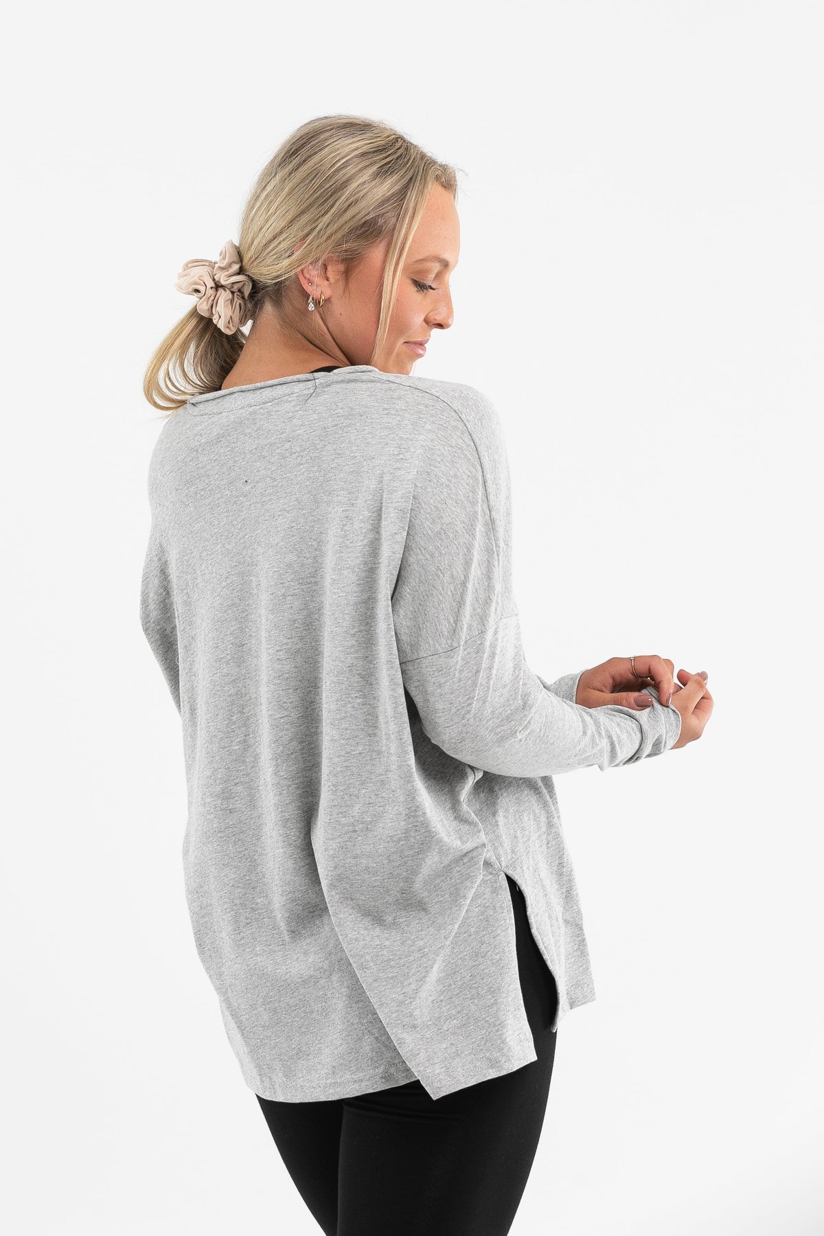 Grey Long Sleeve Organic Cotton Shirt