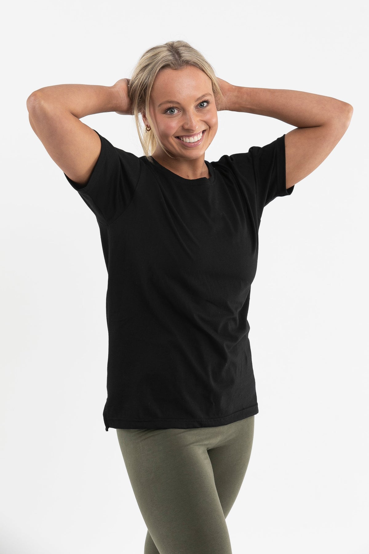 Organic cotton women&#39;s T-Shirt Black Made in Australia